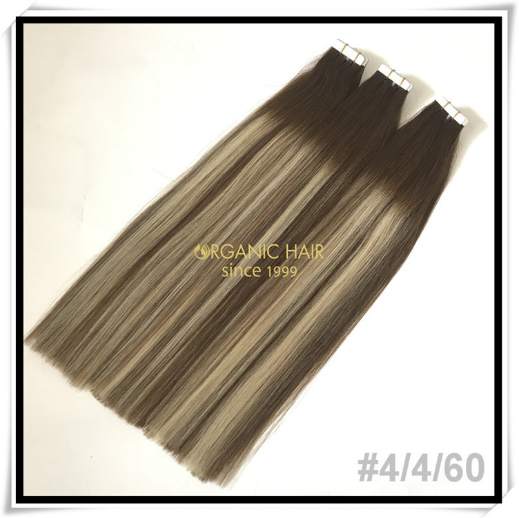 Top quality custom color tape in hair extension C013